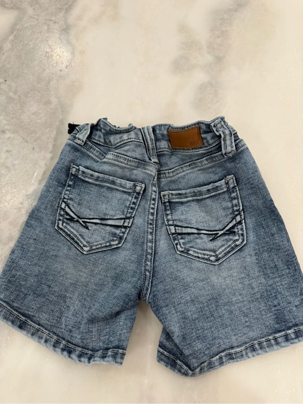 BKE Faded Light Wash Denim Shorts